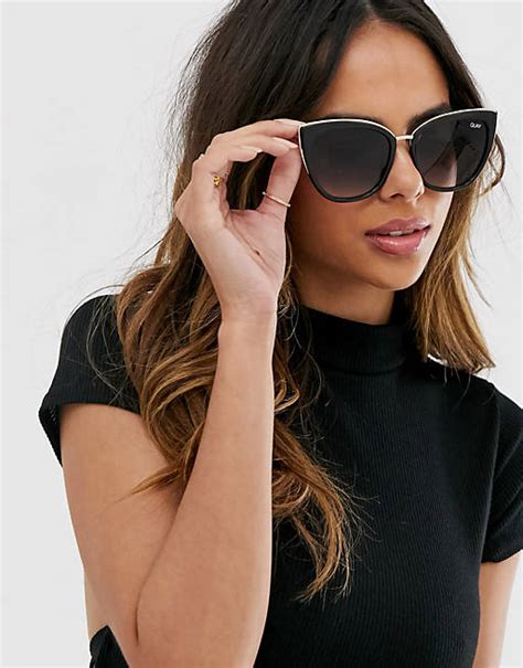 quay australia avalon cat eye sunglasses in clear